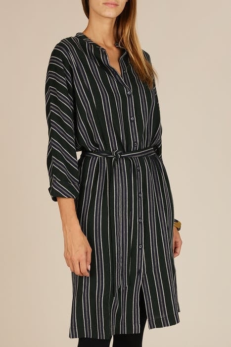 KIMONO SLEEVE SHIRT DRESS GREEN W90057 3