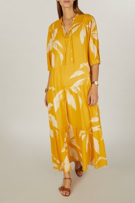 DRESS 3/4SL LONG WIDE VOLANT S00252 2