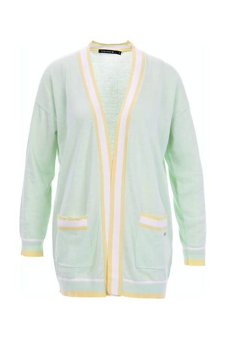 LONG CARDIGAN LS TRICOLOR STR ANIS 1