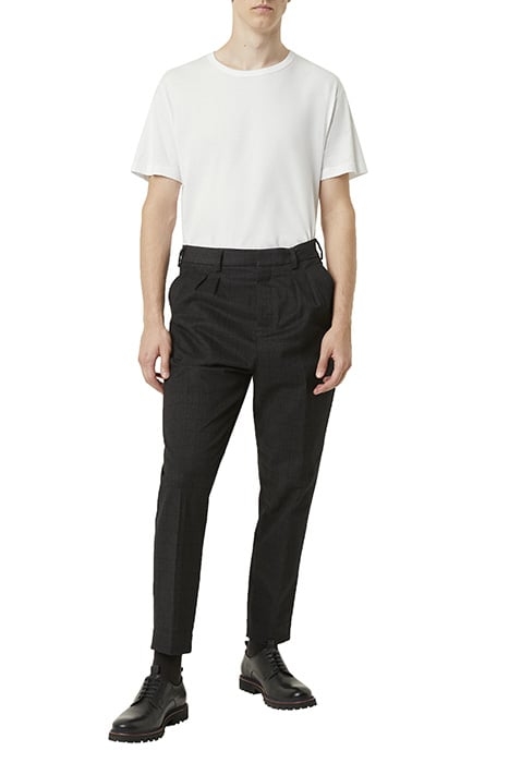 TONAL CHECK UTILITY TROUSERS CHARCOAL GREY CHECK 3