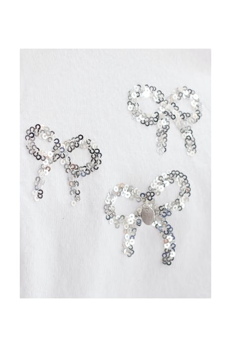 BOLERO WITH SEQUIN BOWS WHITE 5