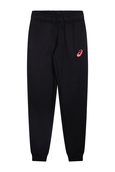 ASICS BIG LOGO SWEAT PANT PERFORMANCE BLACK/LASER PINK 1