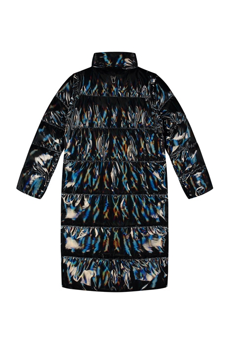 BLACK HOLOGRAPHIC GUBL PUFFER COAT 7