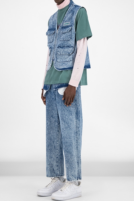 BLUE DENIM ACID WASH GAFISH VEST 5