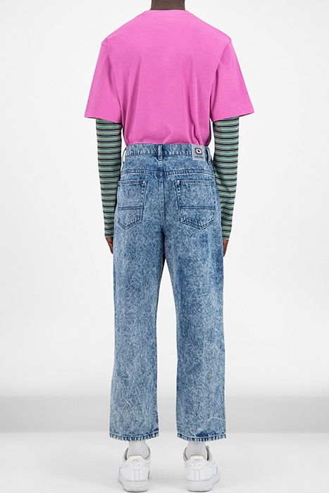 BLUE DENIM ACID WASH GLART PANTS 2