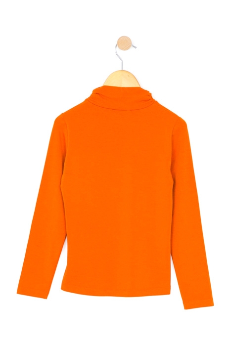 BASIC MOCKNECK T-SHIRT LS ORANGE 2