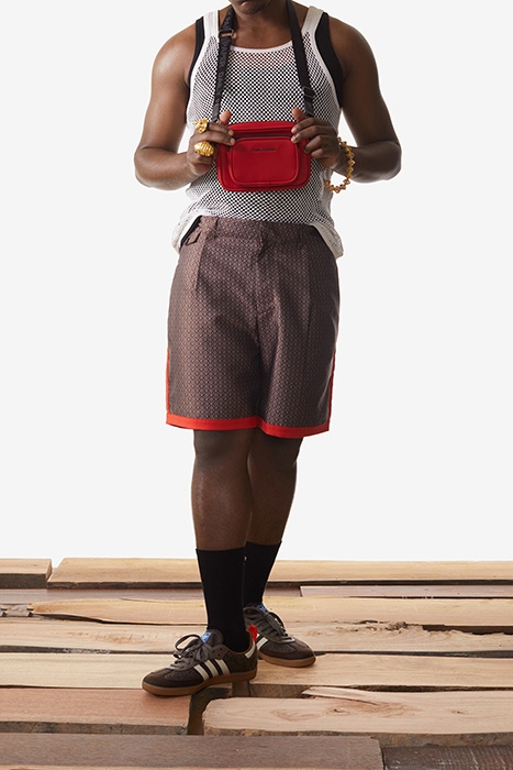 BROWN KENTON SCARF SHORTS 1