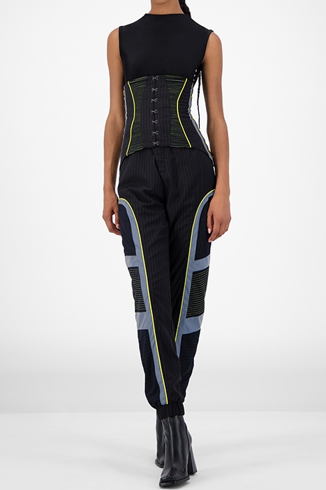 NAVY PINSTRIPE JUWAN TOP 3