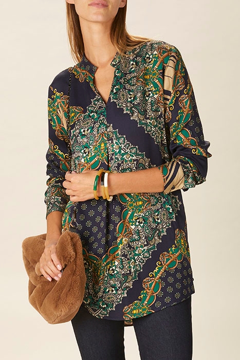 LONG VISCOSE SHIRT BLUE 2