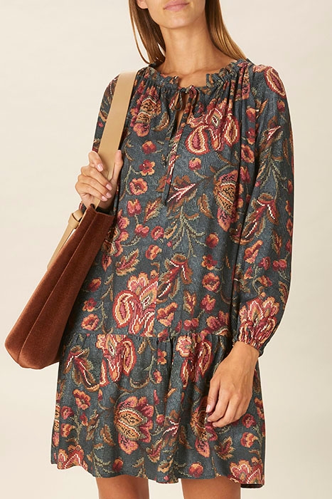 LOOSE VISCOSE DRESS GREEN 3