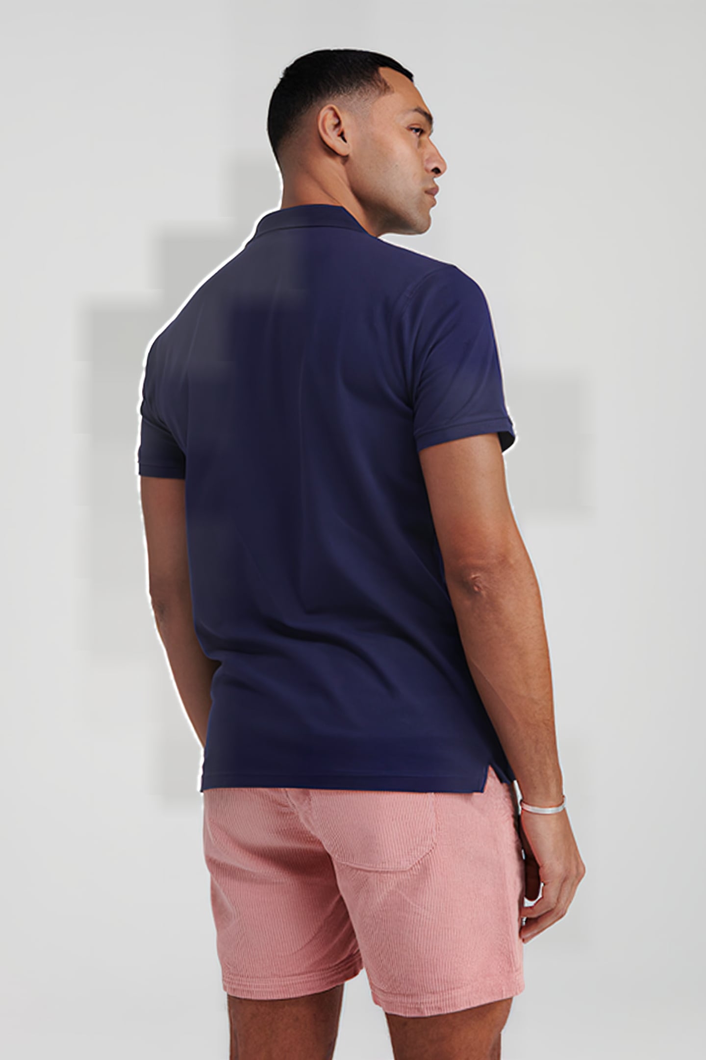 MEN PIQUE STRETCH POLO JUSTIN DARK NAVY BLUE 4