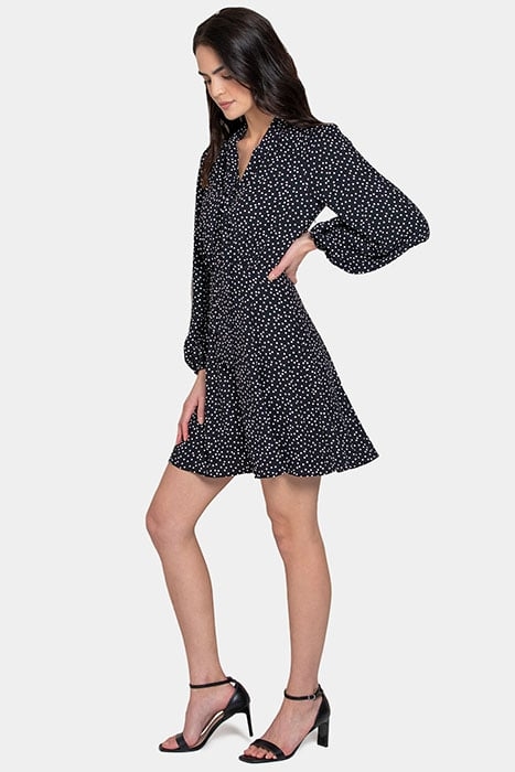LIZZIE PUSSYBOW SKATER DRESS CLUSTERED BLACK SPOT CLUSTERED  2