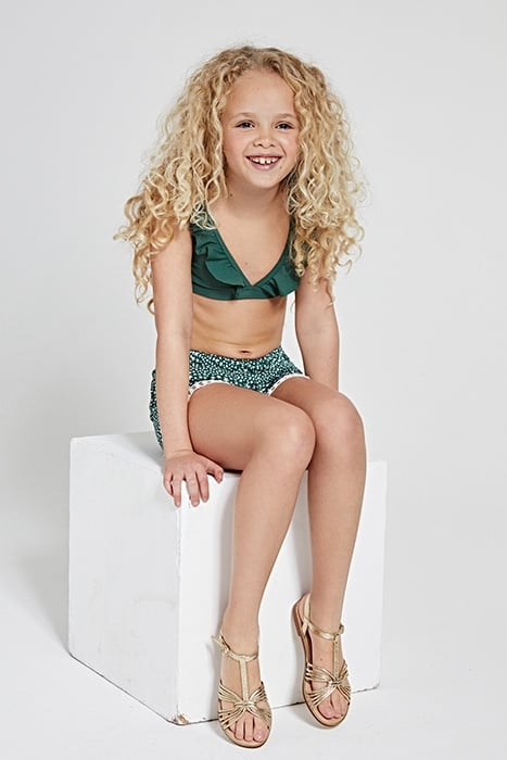 GIRLS TUVALU WOVEN SHORT HUNTER GREEN 6