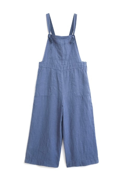 DEBBIE LINEN DUNGAREE MID BLUE 1