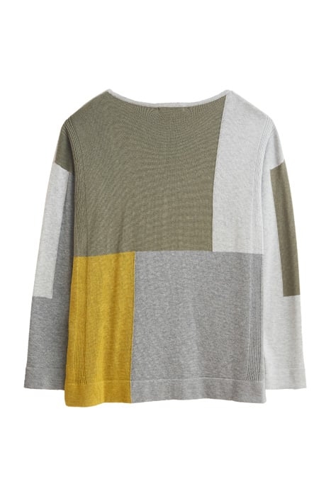 OLIVIA COLOURBLOCK JUMPER GREEN MULTI 2