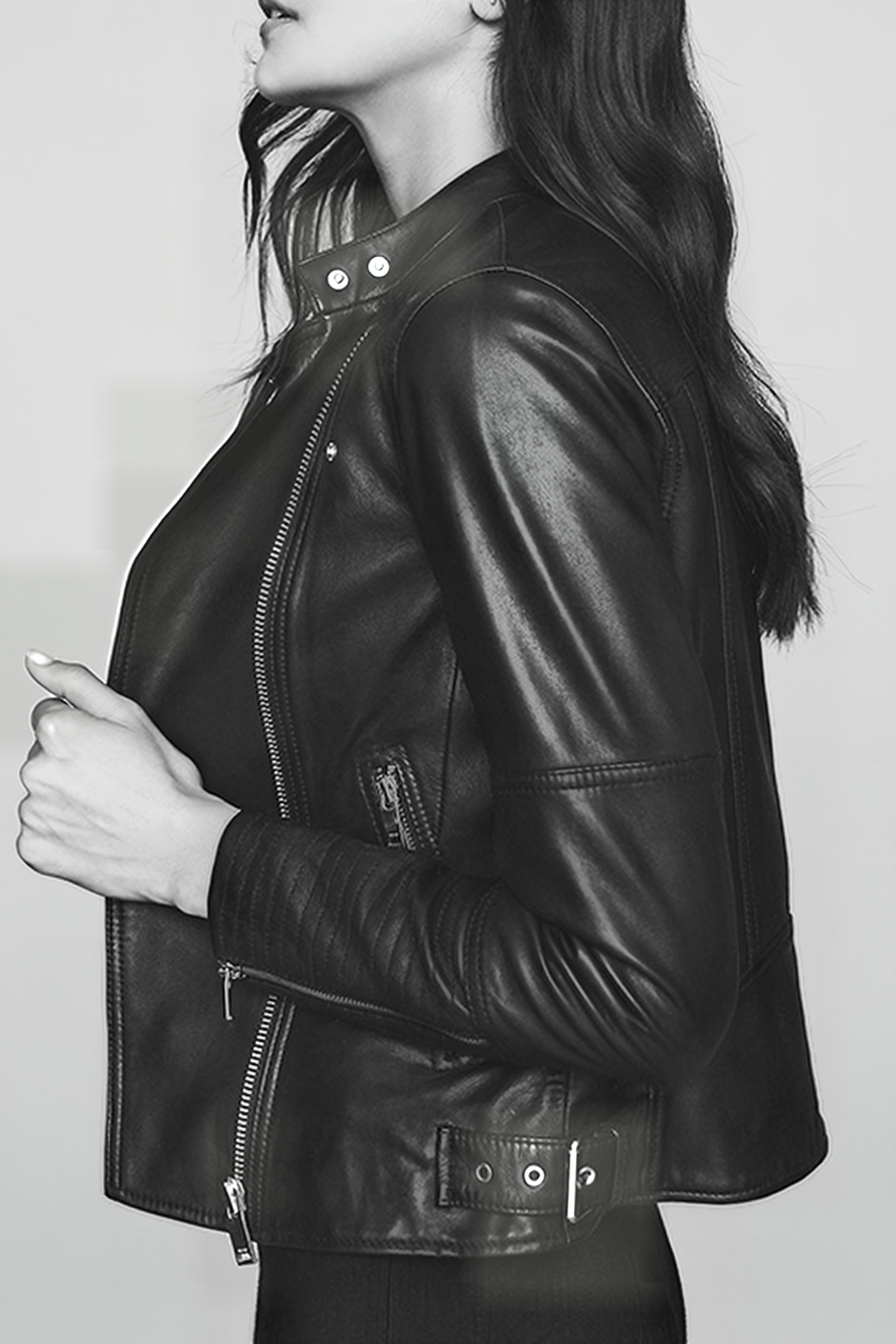 TALLIS LEATHER & BIKER JACKET BLACK 6