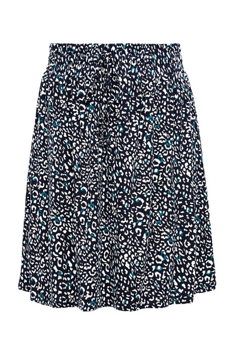 SKIRT SHORT WIDE RED LABEL DARK BLUE AOP 1