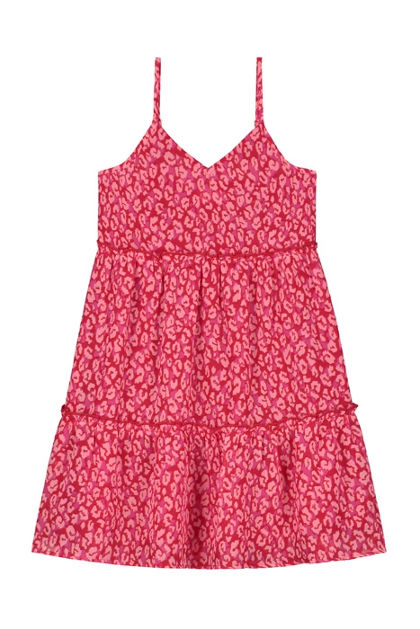 GIRLS JAKARTA DRESS TROPICAL TIGER CHILI RED 1