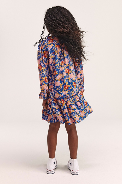 GIRLS TENERIFE DRESS MELTING FLOWER VICTORIA BLUE 4