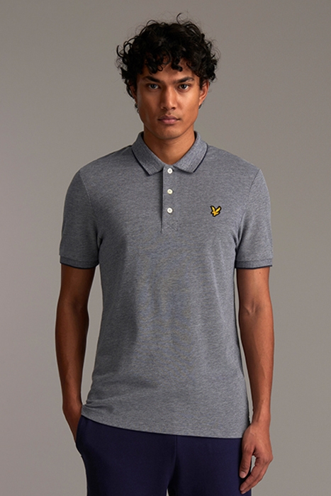 OXFORD POLO SHIRT WHITE/DARK NAVY 1