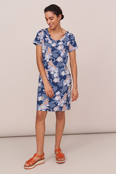 SELINA FAIRTRADE DRESS BLUE MULTI 2