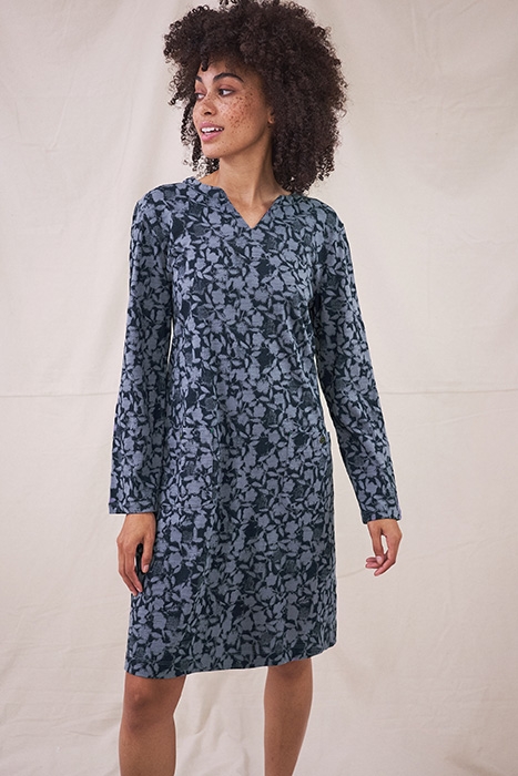 BEA FAIRTRADE DRESS NAVY MULTI 2