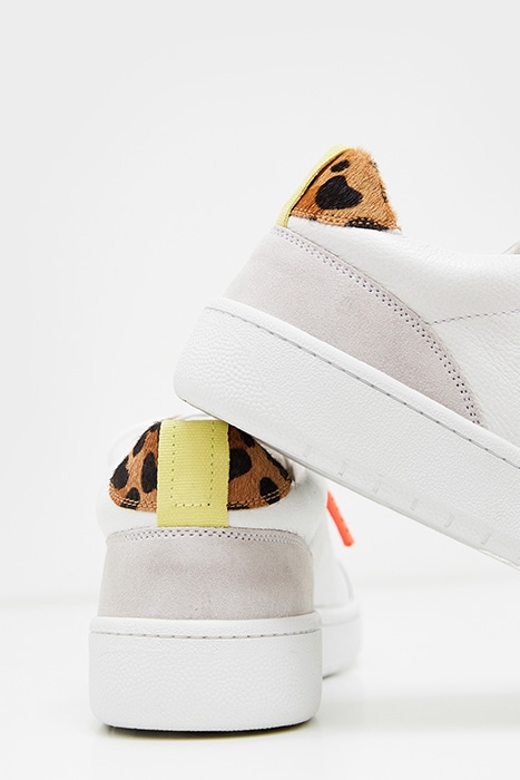 LEATHER LACE UP TRAINER WHITE 4