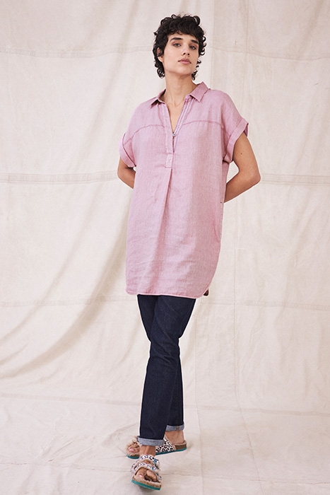 BANTU LINEN TUNIC LGT PINK 2