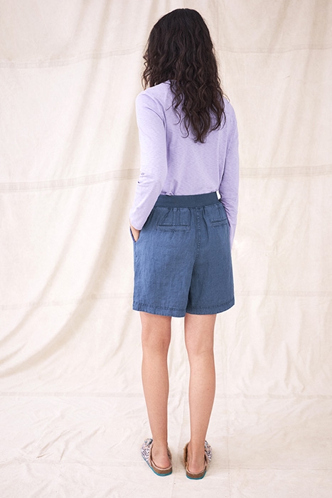 EFFIE LINEN SHORTS  BLUE 3