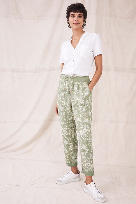 EFFIE LINEN TROUSER GREEN 2