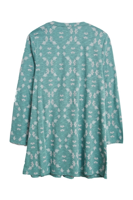 HALLIE JERSEY TUNIC TEAL MULTI 6