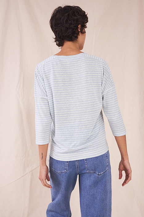 LENNOX LINEN JERSEY TEE BLUE MULTI 3