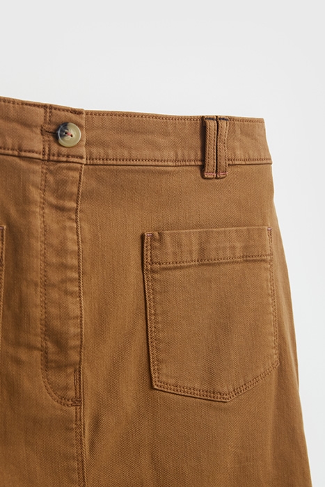 MELODY  COTTON SKIRT DARK TAN 3