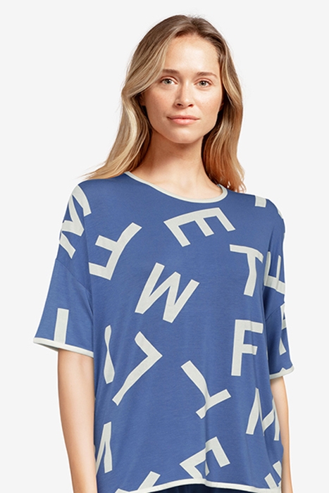 NW TOP T SHIRT KM BLUE PRINT 2