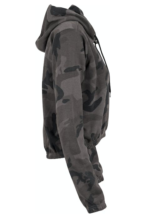 LADIES CAMO CROPPED HOODY DARK CAMO 7