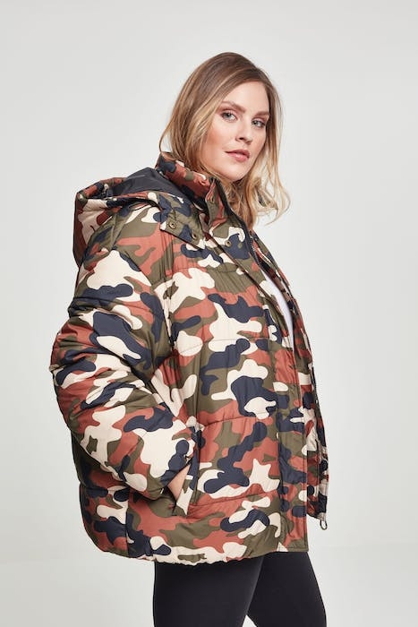 LADIES BOYFRIEND CAMO PUFFER JACKET RUSTYCAMO 5