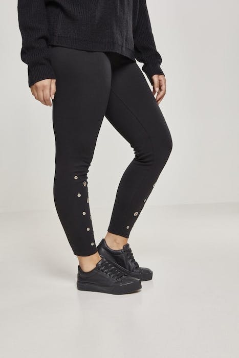 LADIES EYELET LEGGINGS BLACK 5