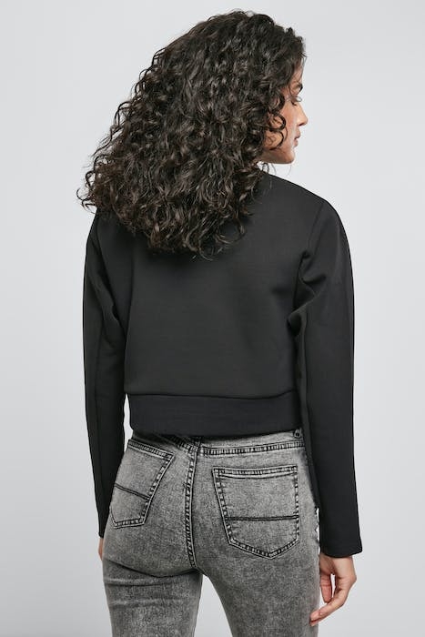 LADIES INTERLOCK SHORT TURTLENECK CREW BLACK 2