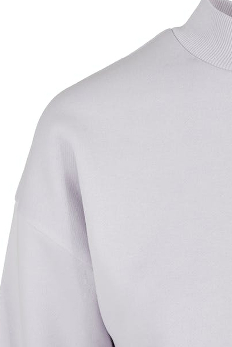 LADIES CROPPED OVERSIZED SWEAT HIGH NECK CREW SOFTLILAC 8