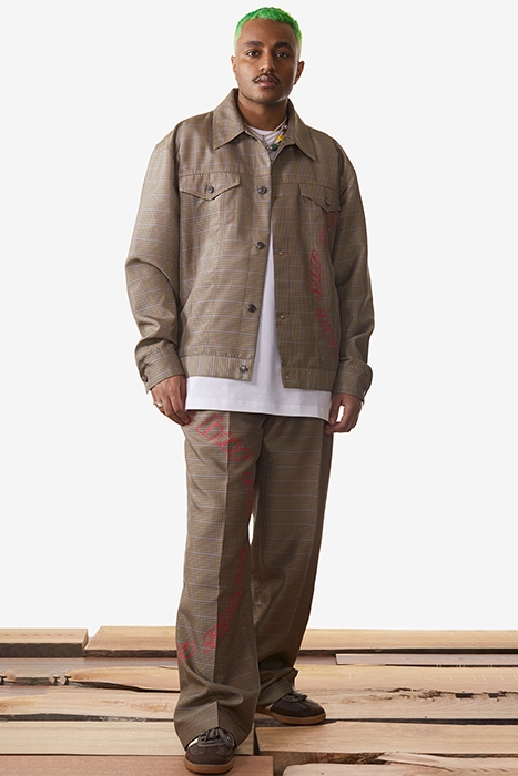 SAND CHECKED KEANU PANTS 2