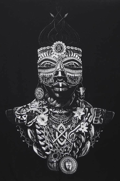 BLACK ANCESTOR LAVAY SCARF 1