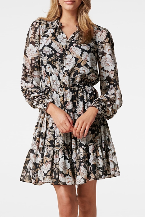 HUNTER TIERED SKATER DRESS BLACKBURN FLORAL 1