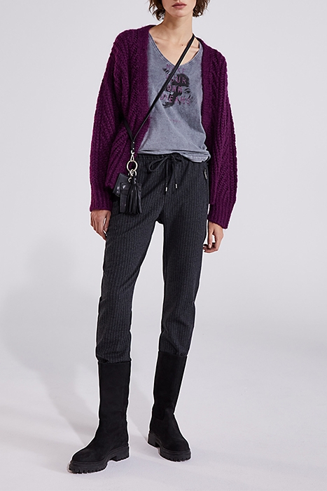 PURPLE FLUFFY KNIT CARDIGAN WITH MOHAIR 3