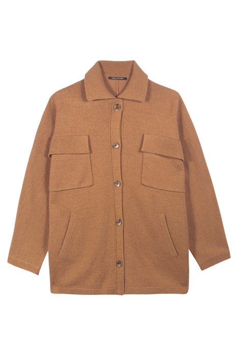 BLENDED WOOL OVERSHIRT DARK NUT 5