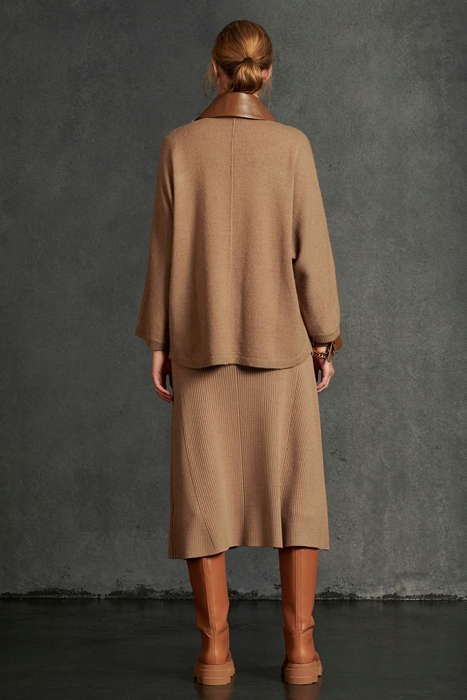 BLENDED WOOL OVERSHIRT DARK NUT 2