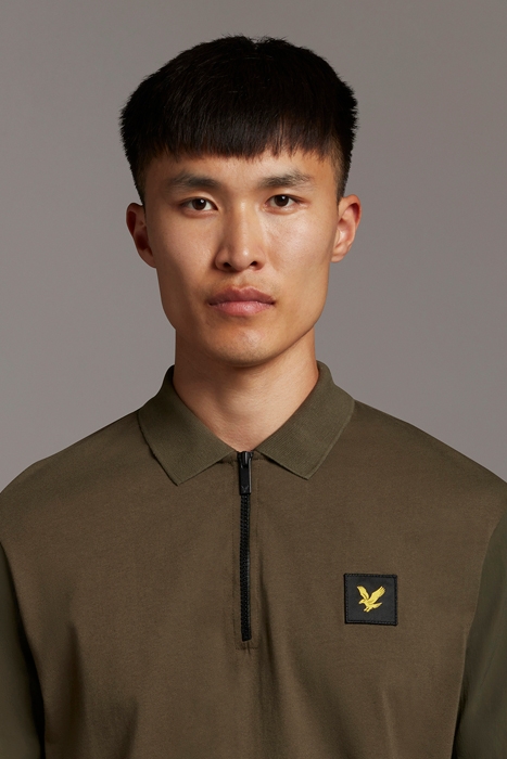 CONTRAST SLEEVE POLO SHIRT OLIVE 4