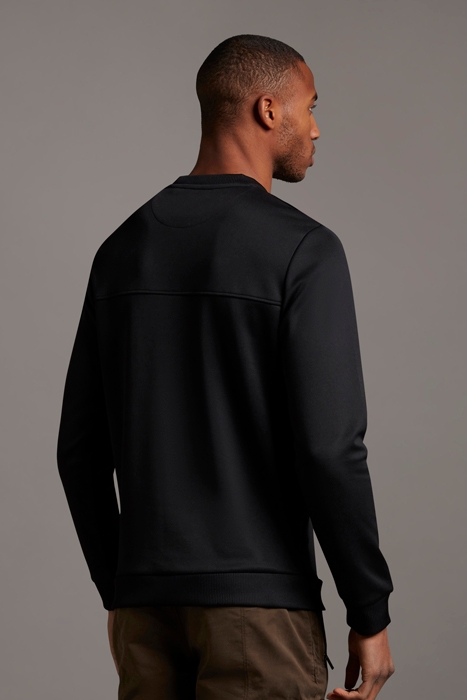 ZIP POCKET SWEATSHIRT JET BLACK 2