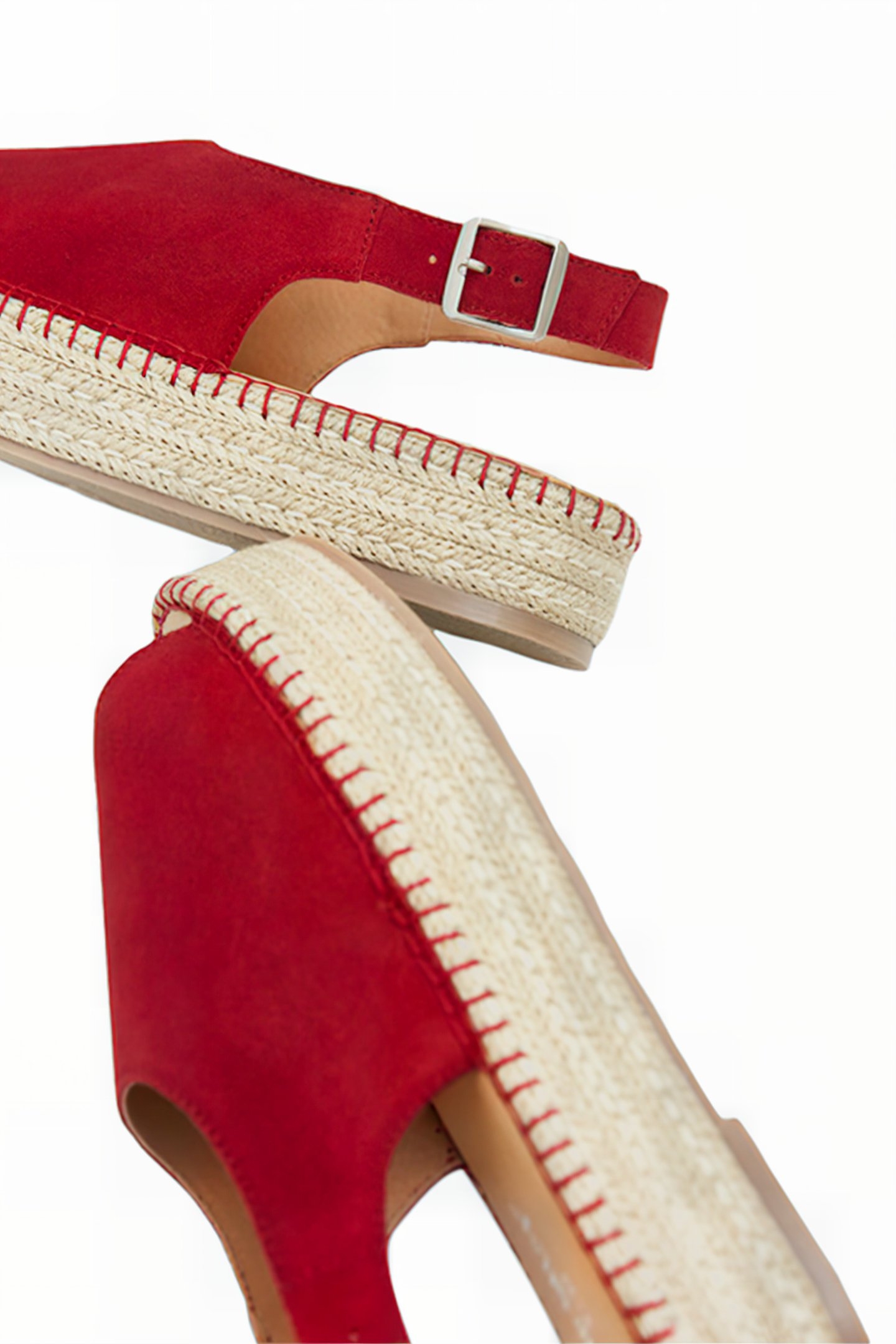 ROXANNE SUEDE FLATFORM DEEP RED 4