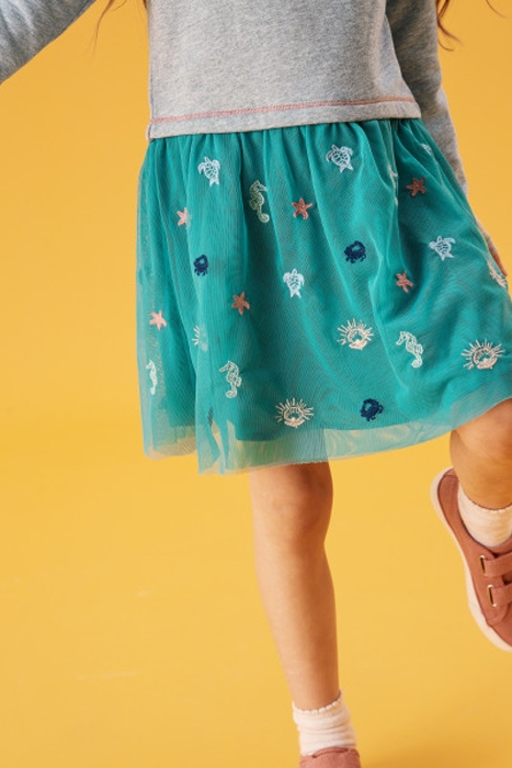 TIDALINE DRESS TEAL MLT 2