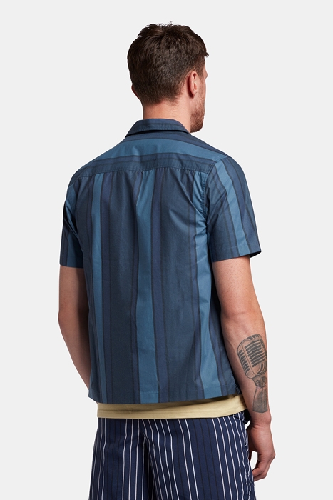VERTICAL STRIPE RESORT SHIRT SLATE BLUE/ NAVY 2